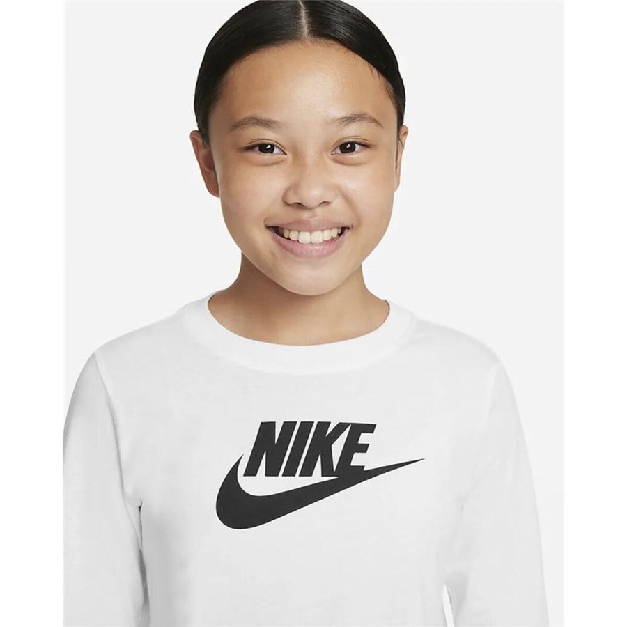 B�rne Kort�rmet T-shirt Nike CZ1260-100 Hvid #3