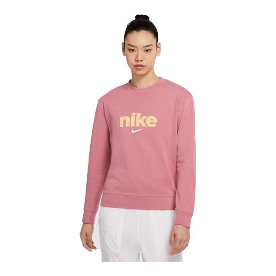Kvinde Langrmet T-Shirt Nike Crew Pink #1