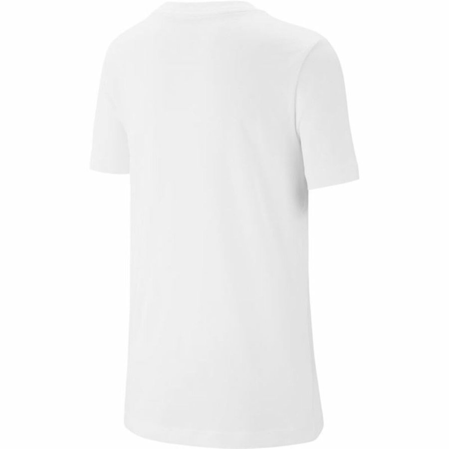 Kort�rmet T-shirt til B�rn Nike Sportswear Hvid #2