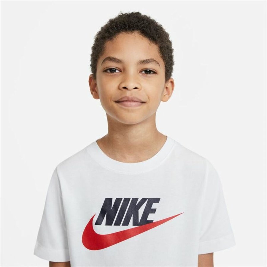 Kort�rmet T-shirt til B�rn Nike Sportswear Hvid #5