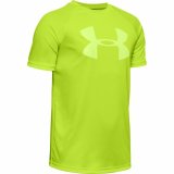 Kortrmet T-shirt til Brn Under Armour Tech Big Logo Gul #1