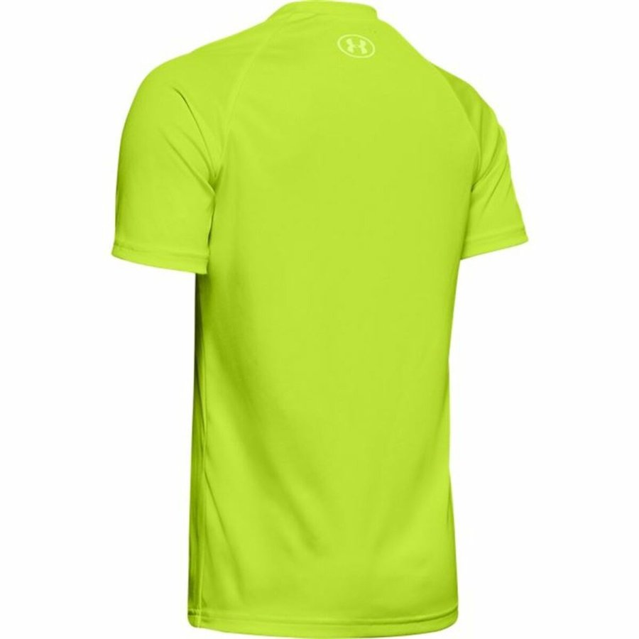 Kortrmet T-shirt til Brn Under Armour Tech Big Logo Gul #4