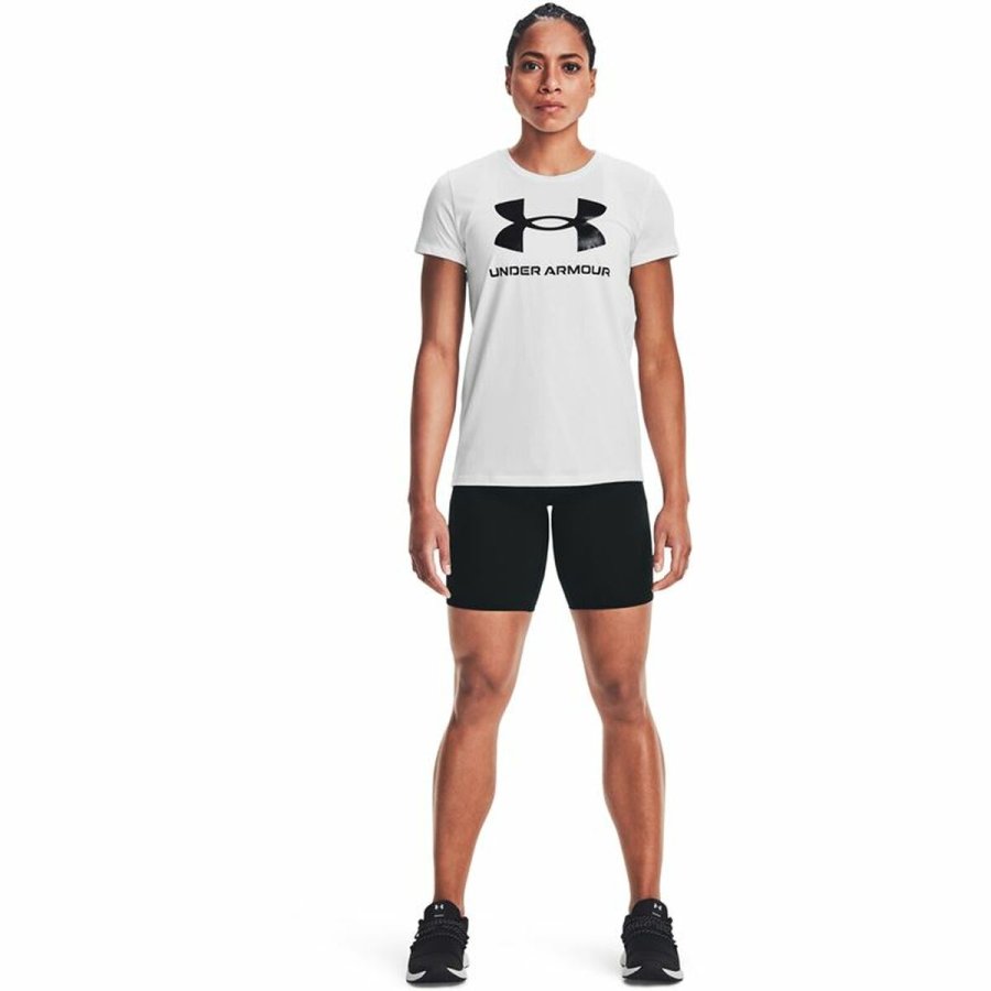 Kort�rmet T-shirt til Kvinder Under Armour Sportstyle Hvid #6