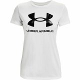 Kort�rmet T-shirt til Kvinder Under Armour Sportstyle Hvid #1