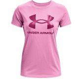 Kort�rmet T-shirt til Kvinder Under Armour Graphic Pink #1