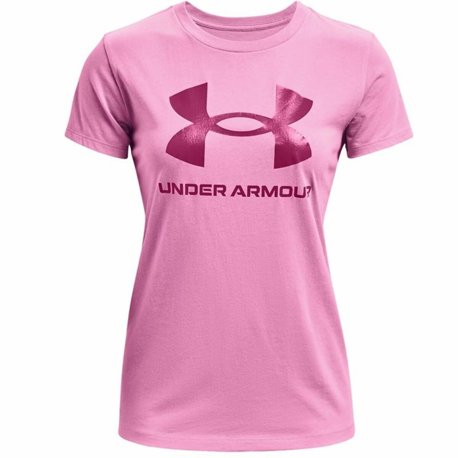 Kort�rmet T-shirt til Kvinder Under Armour Graphic Pink #1