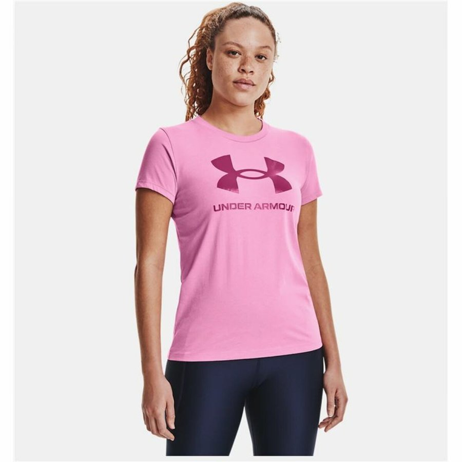 Kort�rmet T-shirt til Kvinder Under Armour Graphic Pink #2