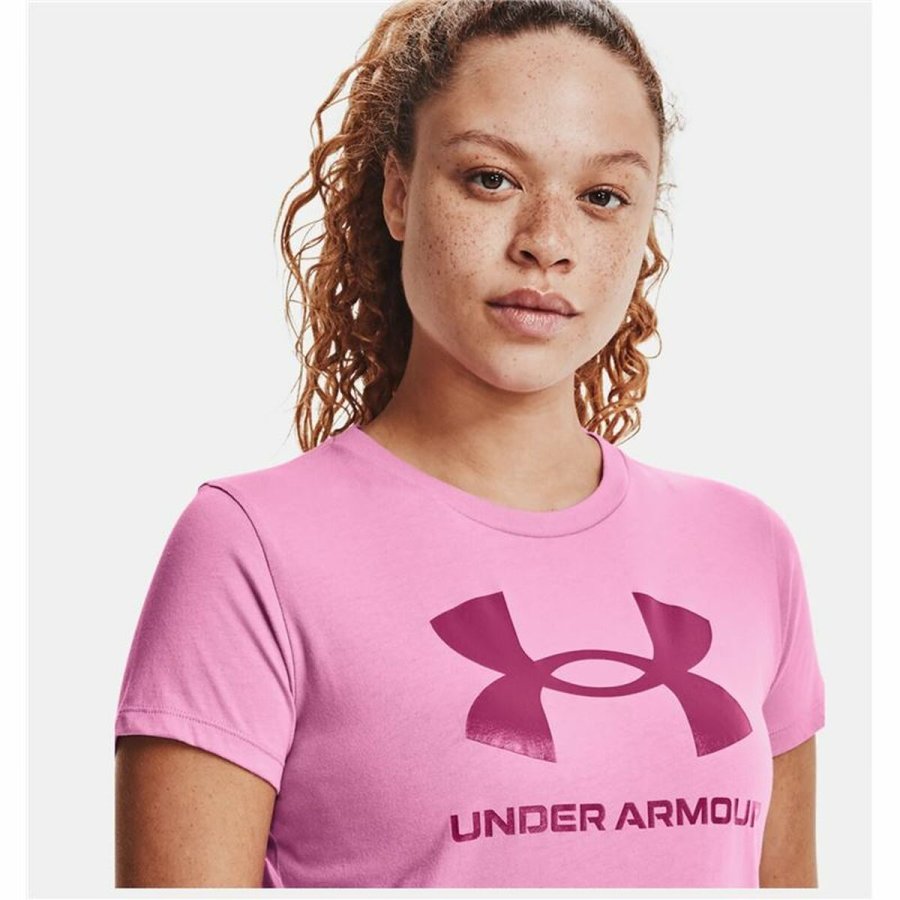 Kort�rmet T-shirt til Kvinder Under Armour Graphic Pink #4