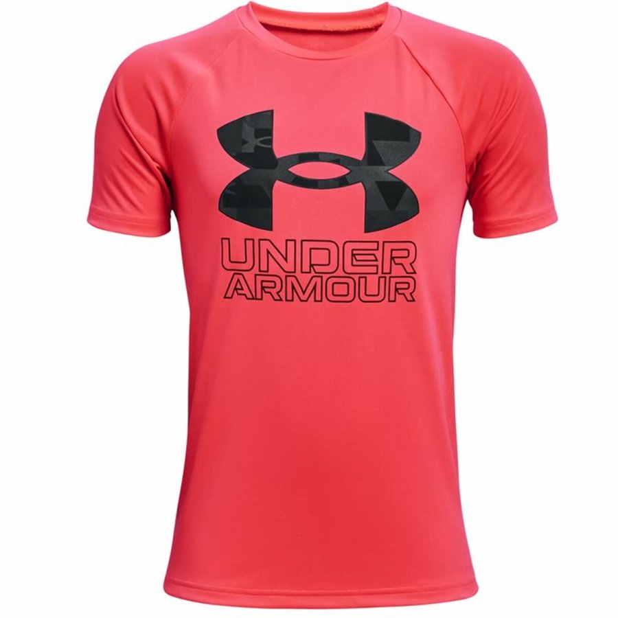 Kortrmet T-shirt til Brn Under Armour Tech Hybrid Rd #1