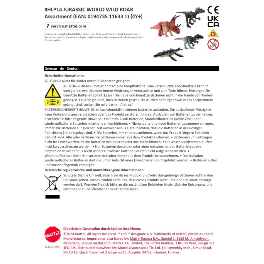 Dinosaur Jurassic World Wild #6