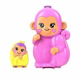 Babydukke med tilbehr Polly Pocket Mommy Monkey and Baby #3