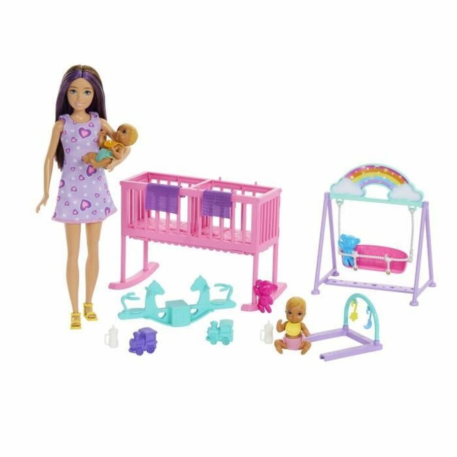Babydukke med tilbehr Barbie The Twins' Room-Skipper Playset #1