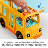 Action Figurer Fisher-Price Little People-El autobs escolar-Vehculo de empuje musical HYT03 #3