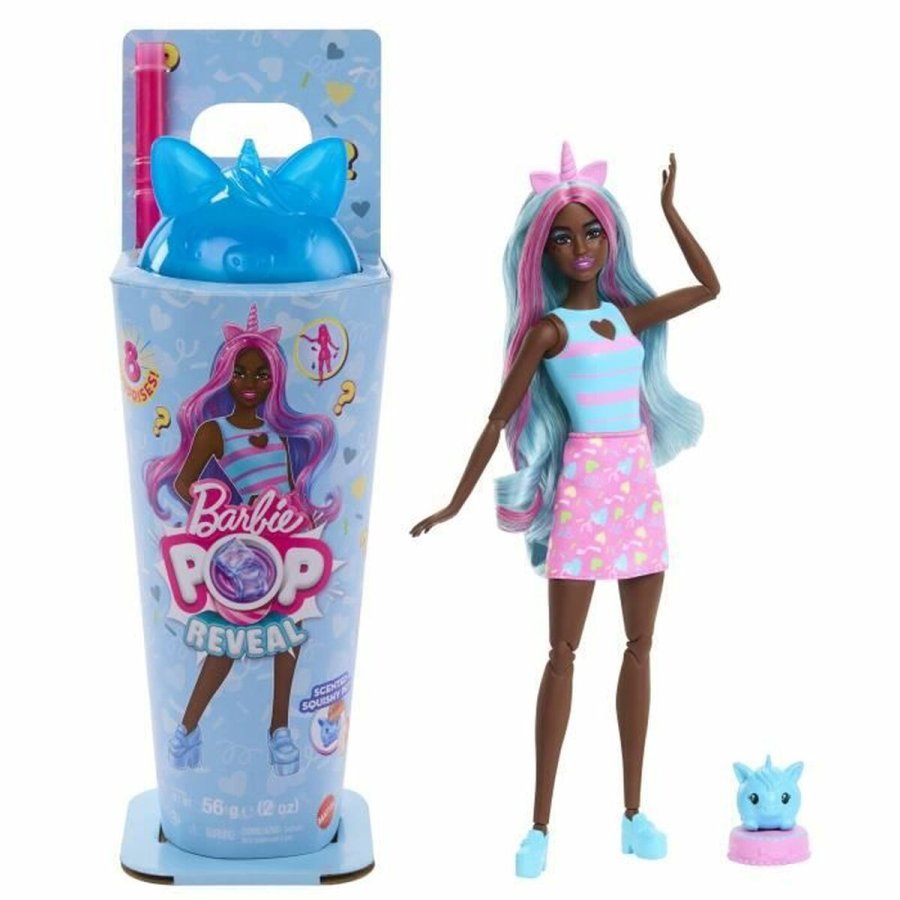Dukke Barbie POP REVEAL BLUE UNICORN #1
