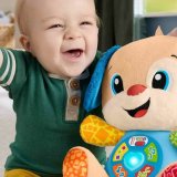 Bamse Fisher-Price Laugh and Learn Puppy Progressive Awakening Musical Plush JFD20 Brun plys Musical Hund #5