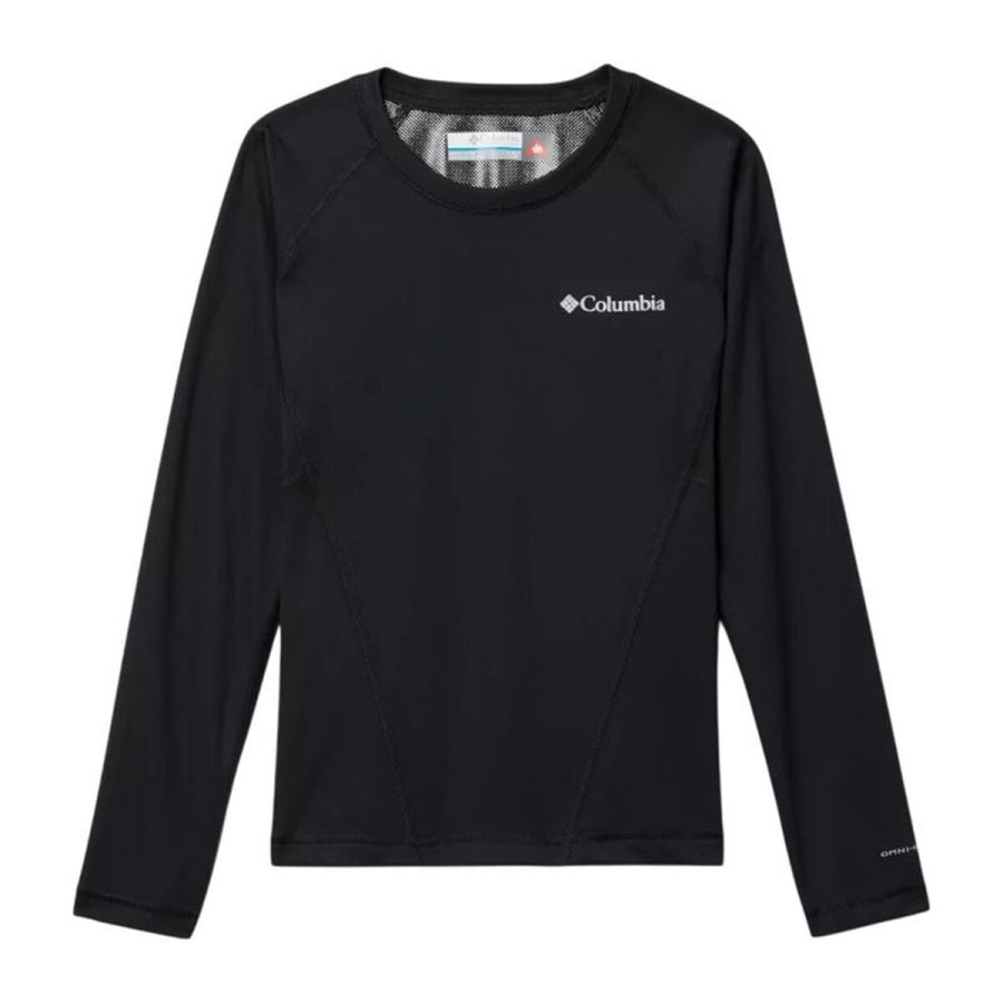 Lang�rmet T-shirt til B�rn Columbia Midweight Crew 2 Sort #1