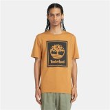 Kortrmet T-shirt til Mnd Timberland Stack Logo #2