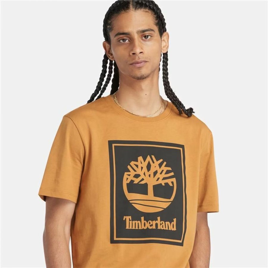 Kortrmet T-shirt til Mnd Timberland Stack Logo #5