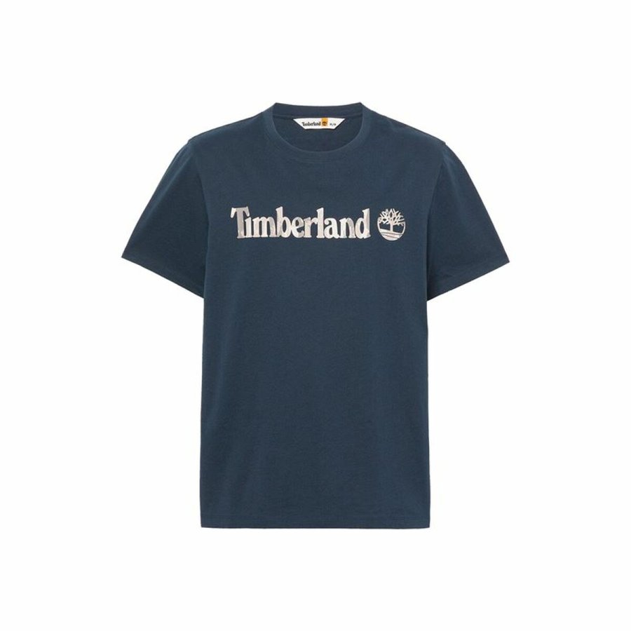 Kortrmet T-shirt til Mnd Timberland Kennebec River Camo Linear Logo Bl #2