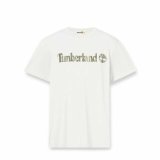 Kortrmet T-shirt til Mnd Timberland Kennebec River Camo Linear Logo Hvid #2