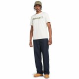 Kortrmet T-shirt til Mnd Timberland Kennebec River Camo Linear Logo Hvid #3