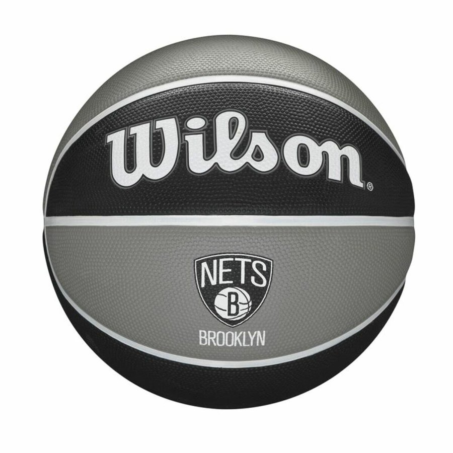 Basketball Wilson Nba Team Tribute Brooklyn Nets Sort Naturgummi Onesize 7 #1