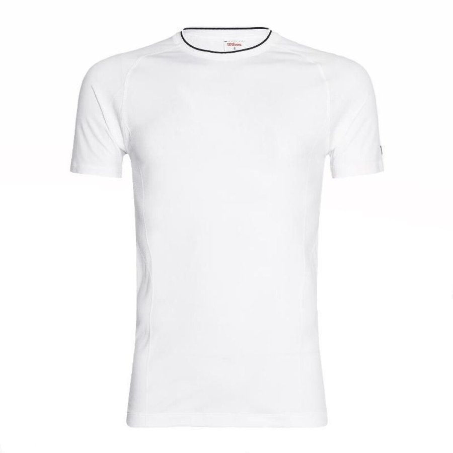 Kort�rmet T-shirt til M�nd Wilson Wilson Team Seamless Crew Hvid Padel #1