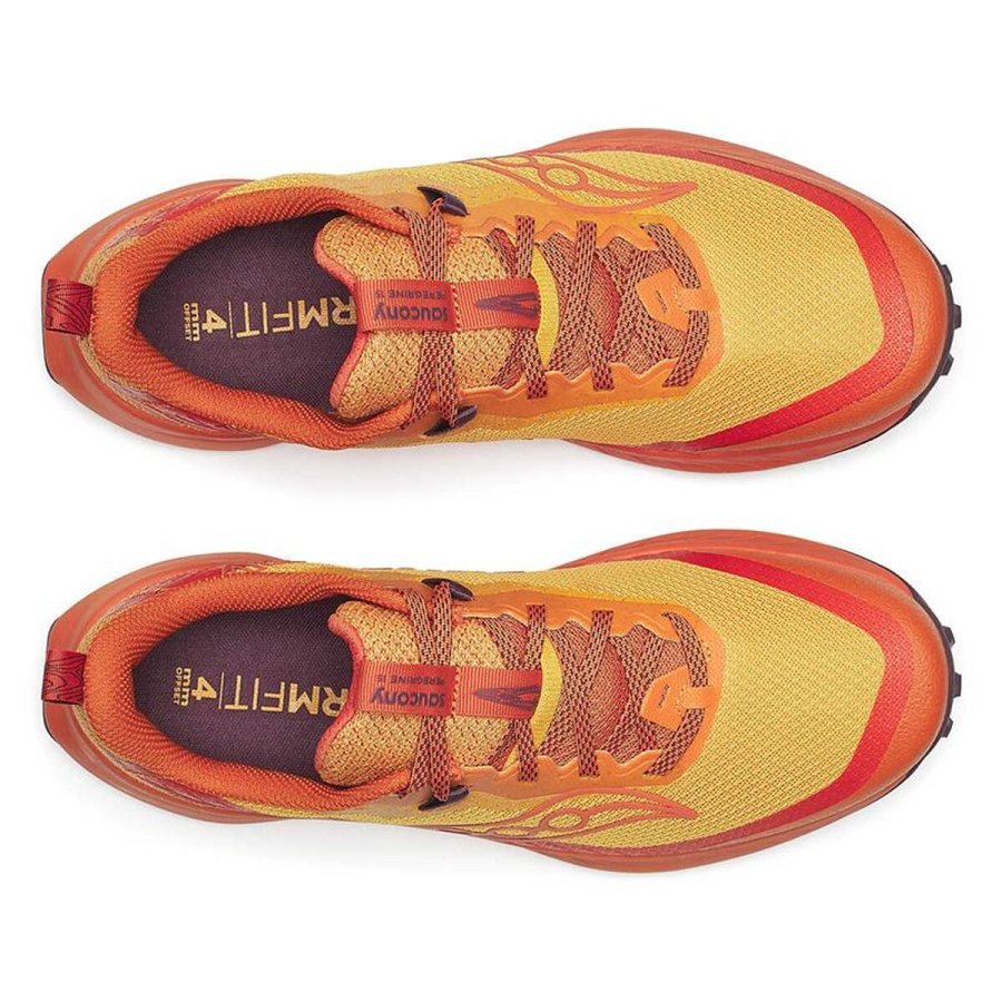 Trail l�besko til m�nd (bjergl�b) Saucony Peregrine 15 Gul Orange #3