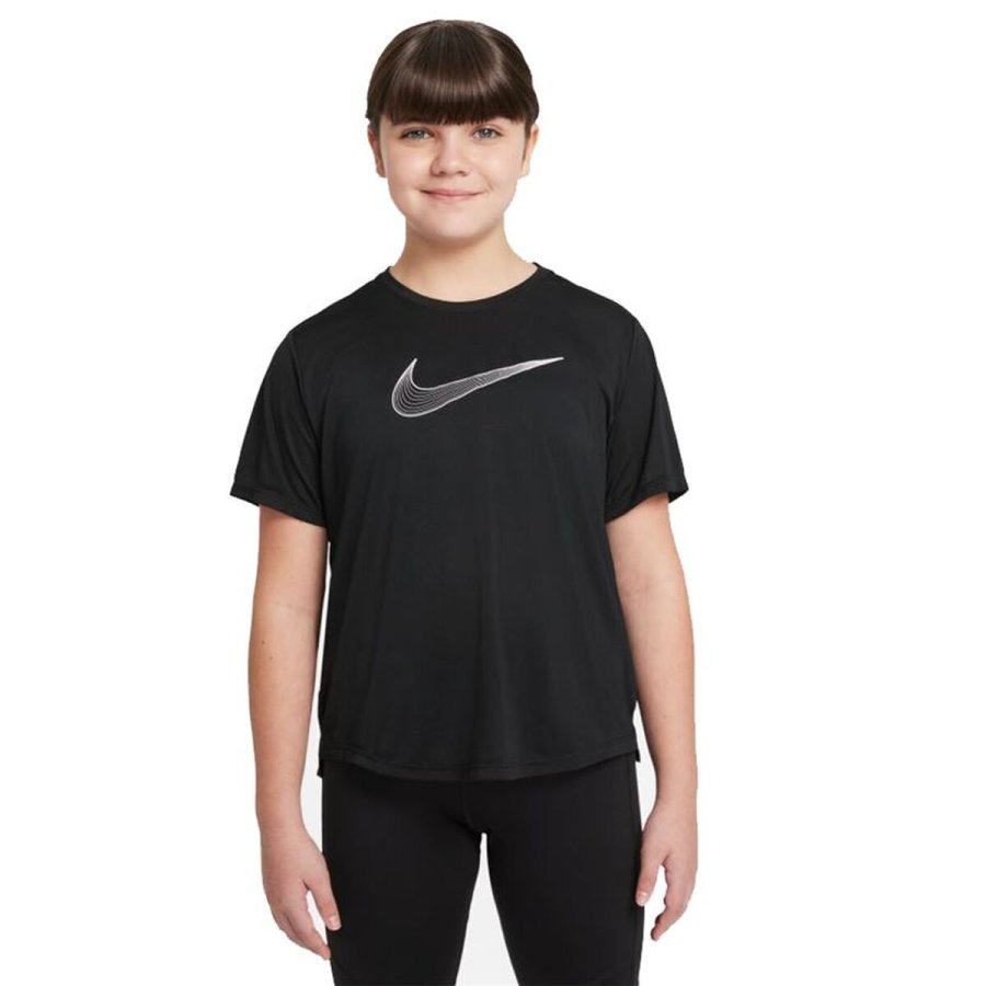 B�rne Kort�rmet T-shirt Nike DD7639-010 Sort #1