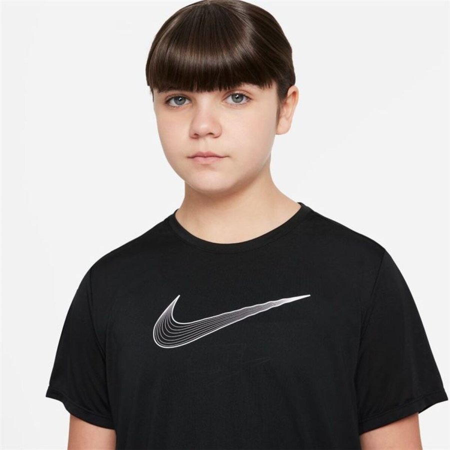 B�rne Kort�rmet T-shirt Nike DD7639-010 Sort #3