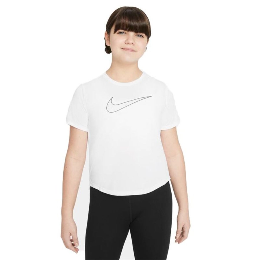 B�rne Kort�rmet T-shirt Nike DD7639-100 Hvid #1
