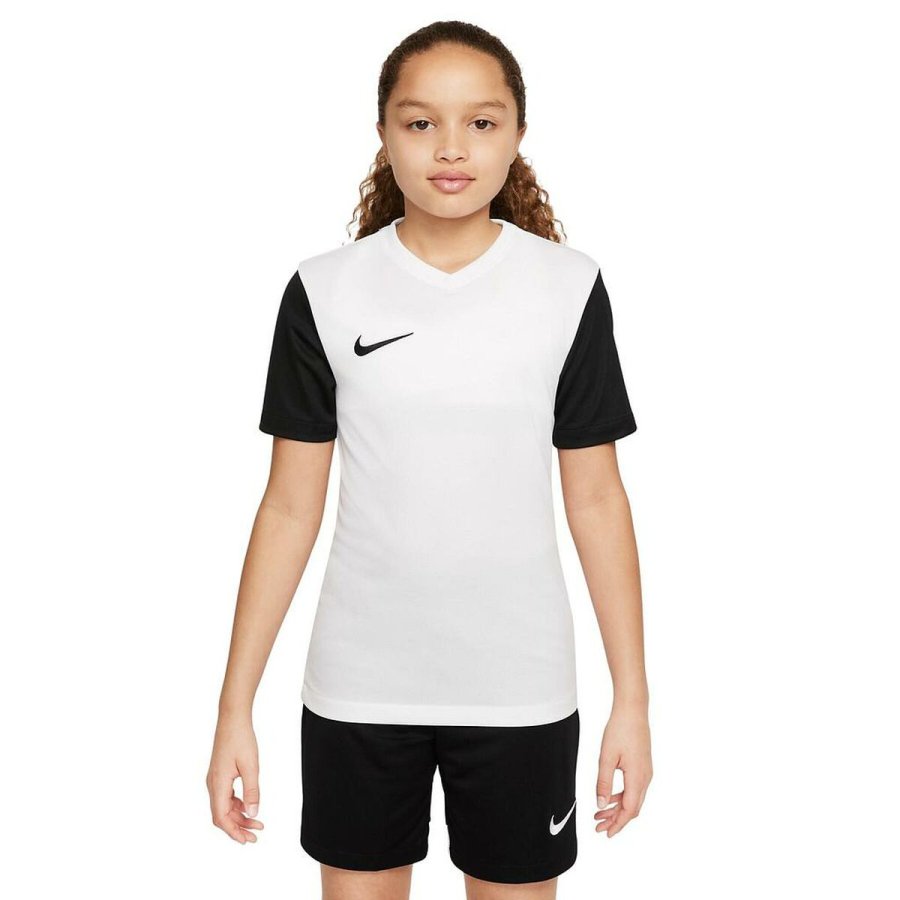 B�rne Kort�rmet T-shirt Nike TIEMPO PREMIER 2 TEE DH8389 100 Hvid #1