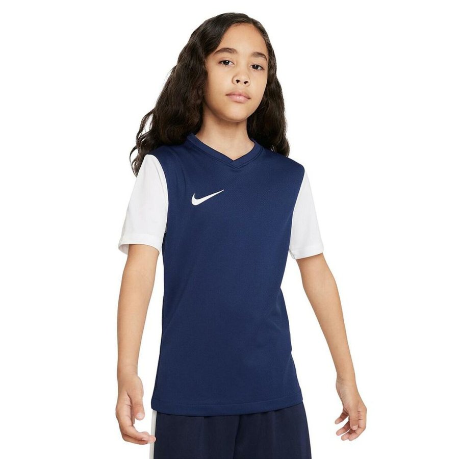B�rne Kort�rmet T-shirt Nike TIEMPO PREMIER 2 TEE DH8389 410 Marinebl� #1