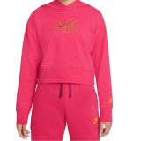 Sweatshirt med h�tte til piger  CROP HOODIE  Nike DM8372 666  Pink #1