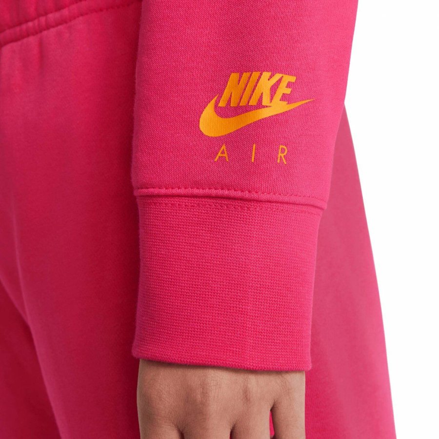 Sweatshirt med h�tte til piger  CROP HOODIE  Nike DM8372 666  Pink #6