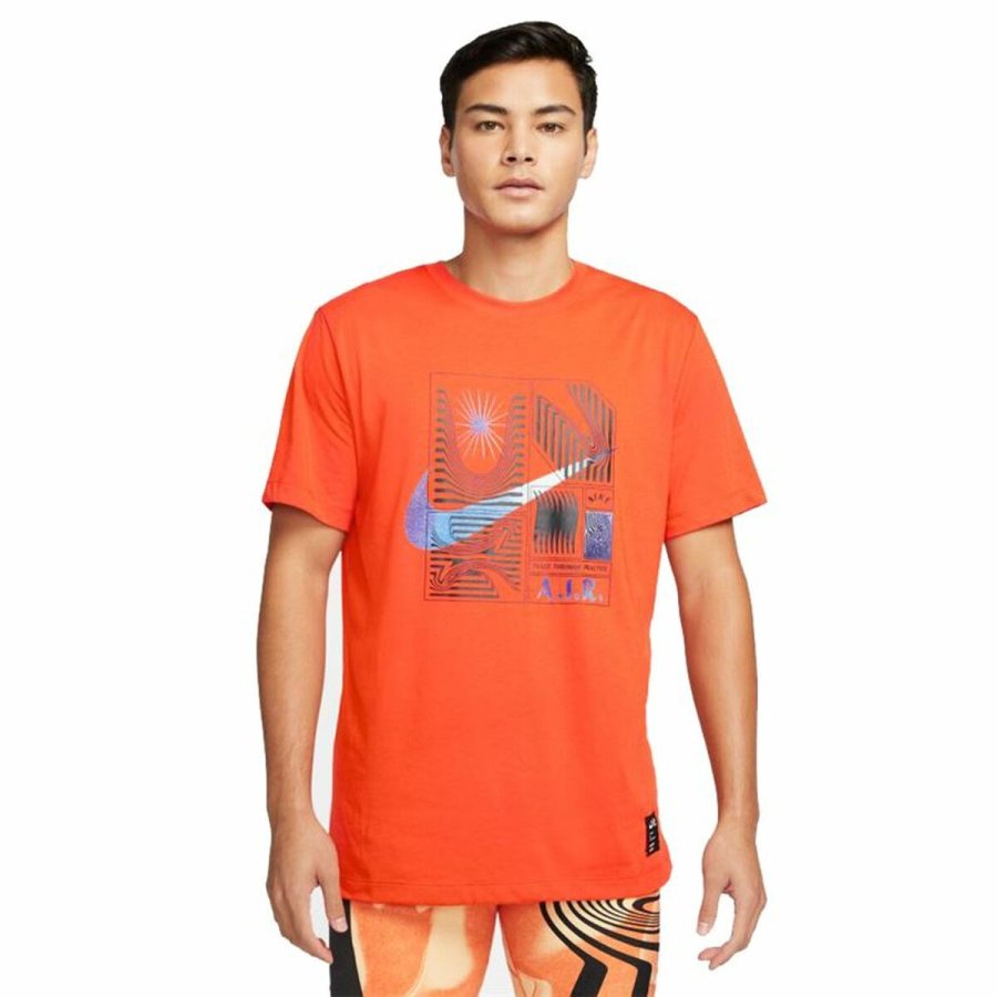 Kort�rmet T-shirt til M�nd Nike DM5684-817 Orange (S) #1