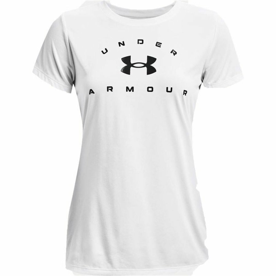 Kort�rmet T-shirt til Kvinder Under Armour Tech Solid Hvid #1