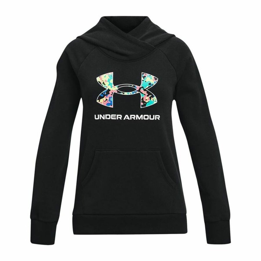 Sweatshirt med h�tte til piger Under Armour Rival Sort #2