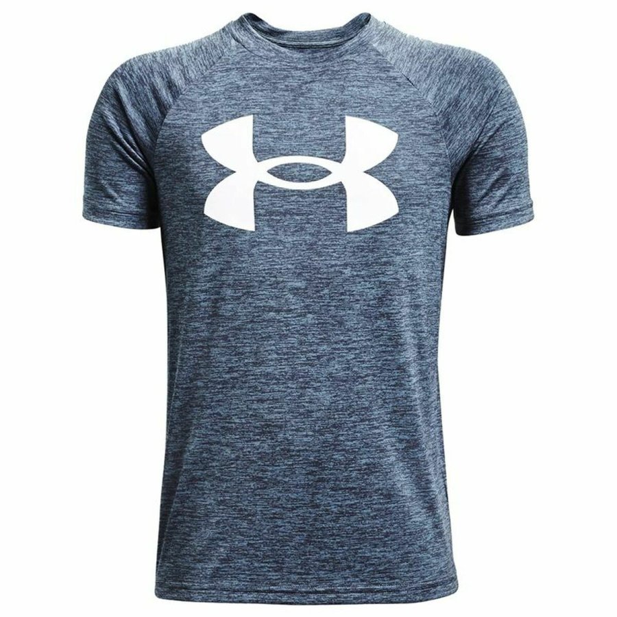 Kortrmet T-shirt til Brn Under Armour Tech Twist SS Bl Indigo #1
