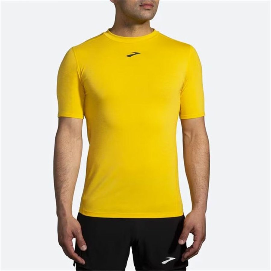 Kortrmet T-shirt til Mnd Brooks High Point Gul #2