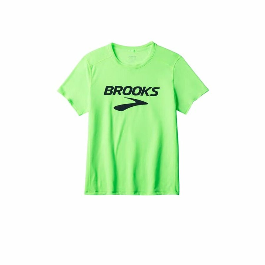 Kortrmet T-shirt til Mnd Brooks Distance Sleeve 3.0 Grn #1