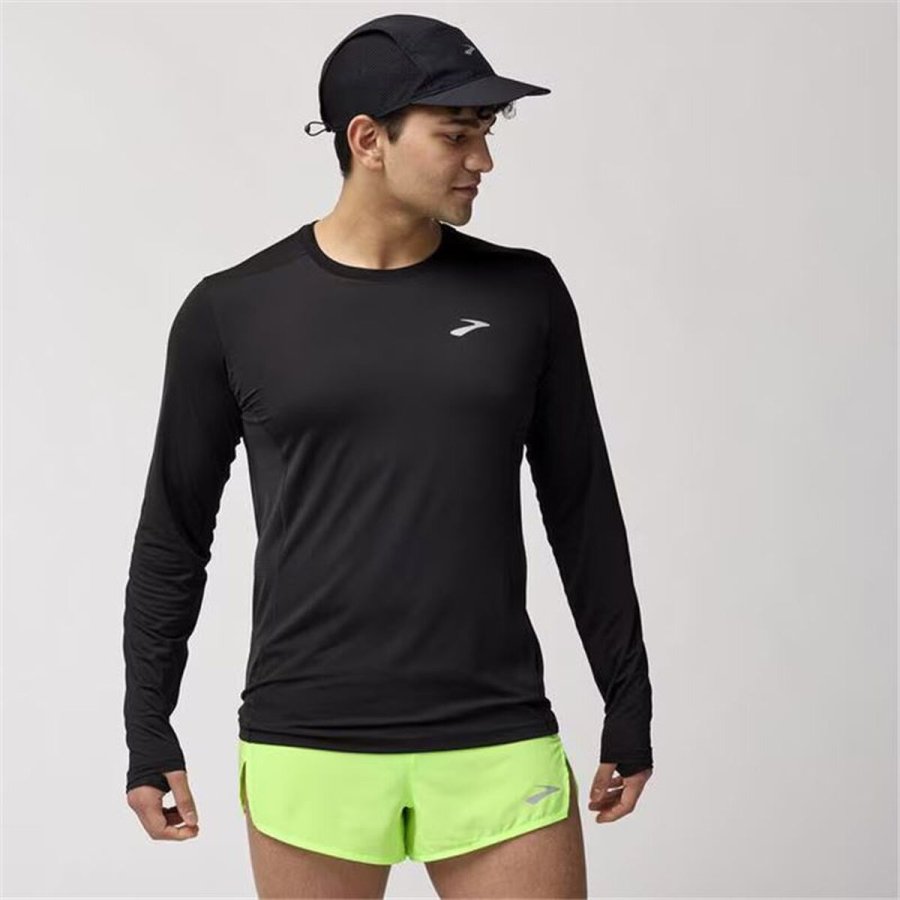 Lang�rmet T-shirt til M�nd Brooks Atmosphere Long Sleeve 3.0 Sort #3
