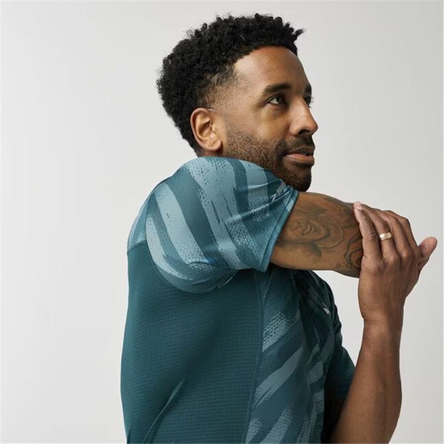 Kortrmet T-shirt til Mnd Brooks Atmosphere Sleeve 3.0 Grn #3