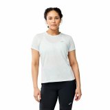 Kortrmet T-shirt til Mnd Brooks Sprint Free Sleeve Hvid Lysebl #2