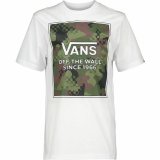 Kortrmet T-shirt til Mnd Vans Camo Check Hvid #1