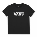 Kortrmet T-shirt til Kvinder Vans Drop V SS Crew-B Sort #1