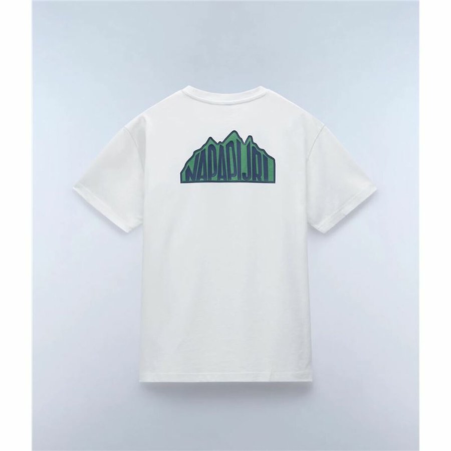 Kortrmet T-shirt til Mnd Napapijri S-Linth Ss Hvid #3