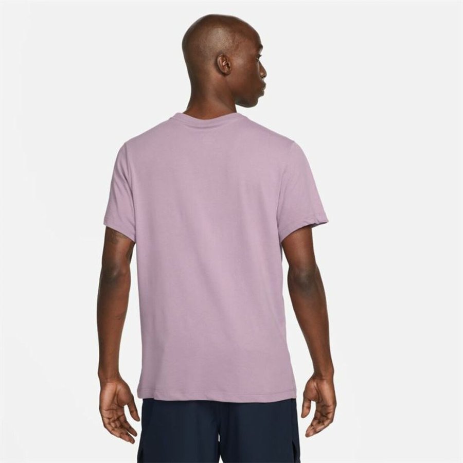 Kort�rmet T-shirt til M�nd Nike Dri-Fit Blomme #2