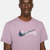 Kort�rmet T-shirt til M�nd Nike Dri-Fit Blomme #3