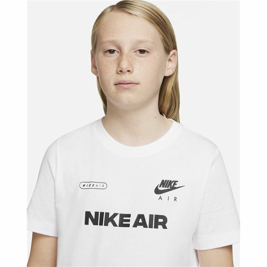 B�rne Kort�rmet T-shirt Nike Air Hvid #3